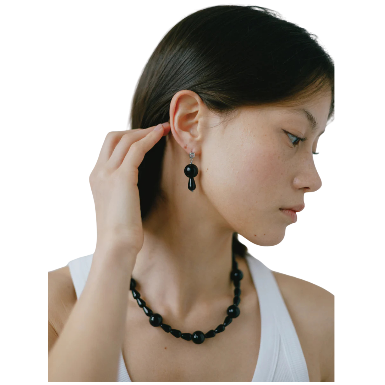Onyx Teardrop Earring