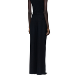 Yukio Black Gabardine Stretch Trousers