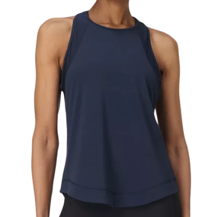 Breathe Easy Mesh Run Tank Navy
