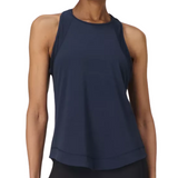 Breathe Easy Mesh Run Tank Navy
