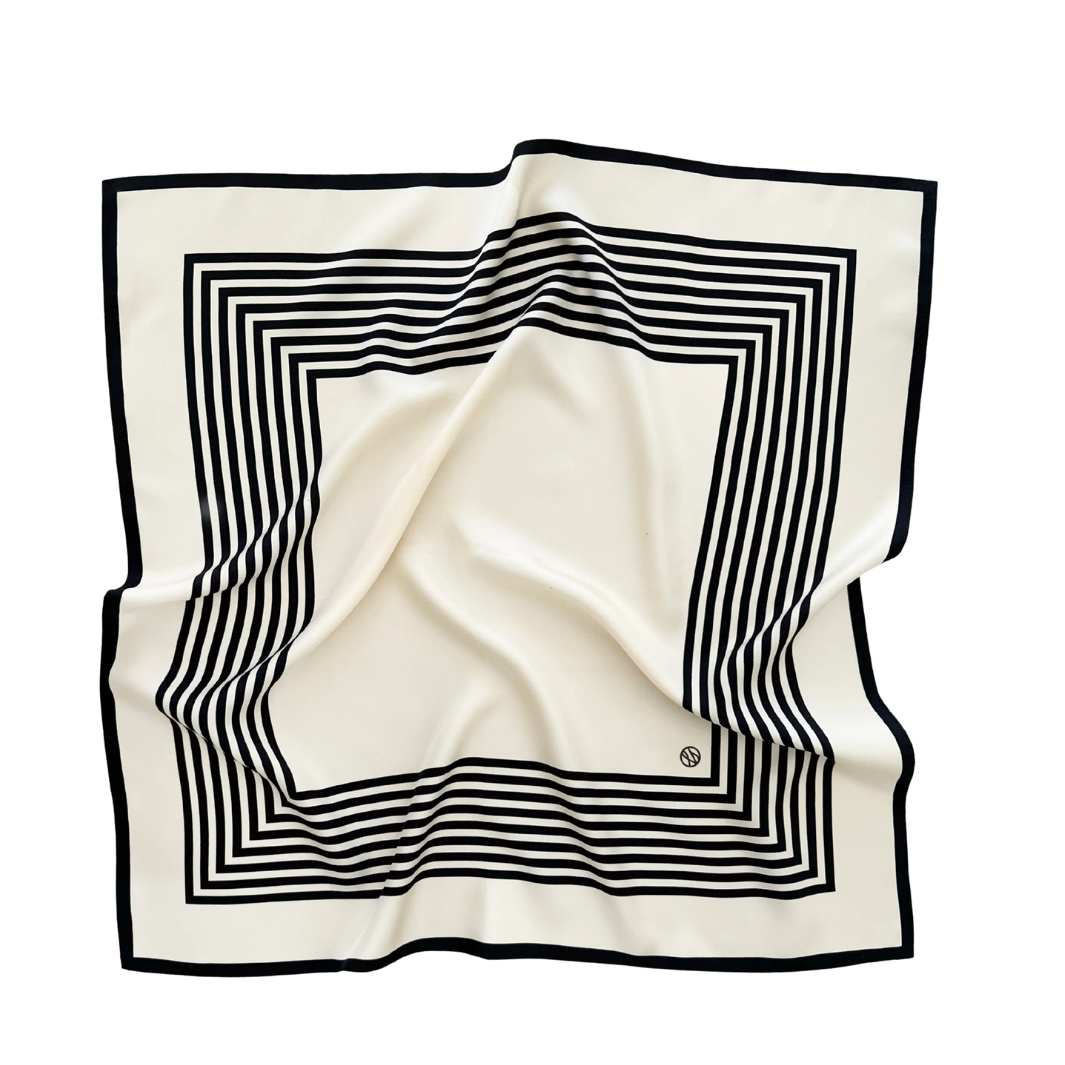 No. 1 Cream&Black Scarf