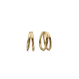 Twin Hoops Gold