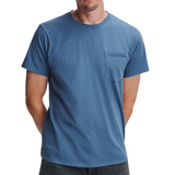 Garment Dye Pocket Tee Blue