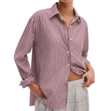 Connie Stripe Shirt Red