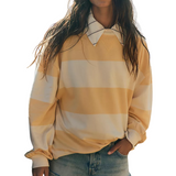 Classic Stripe Crew Wide Apricot