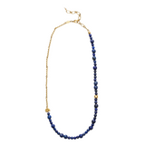 Deep Blue Necklace Golden Lapis