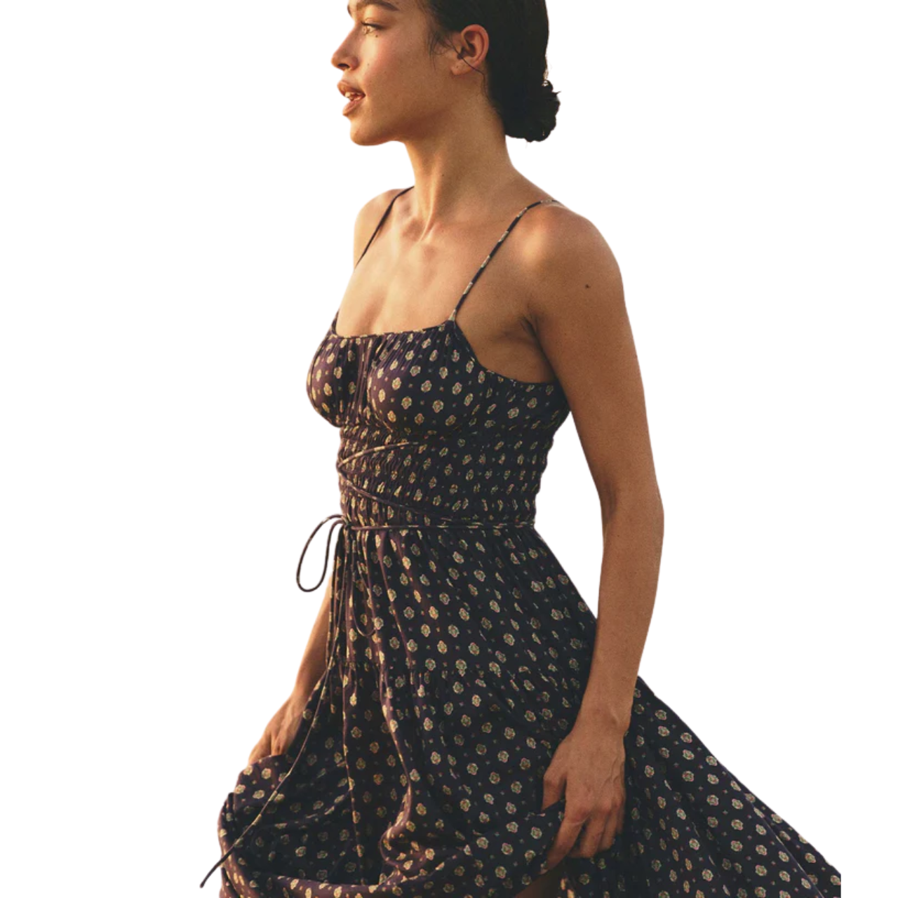 Safia Dress Navy Cadiz Foulard