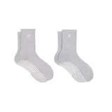 Pilates Crew Gripper Socks Grey
