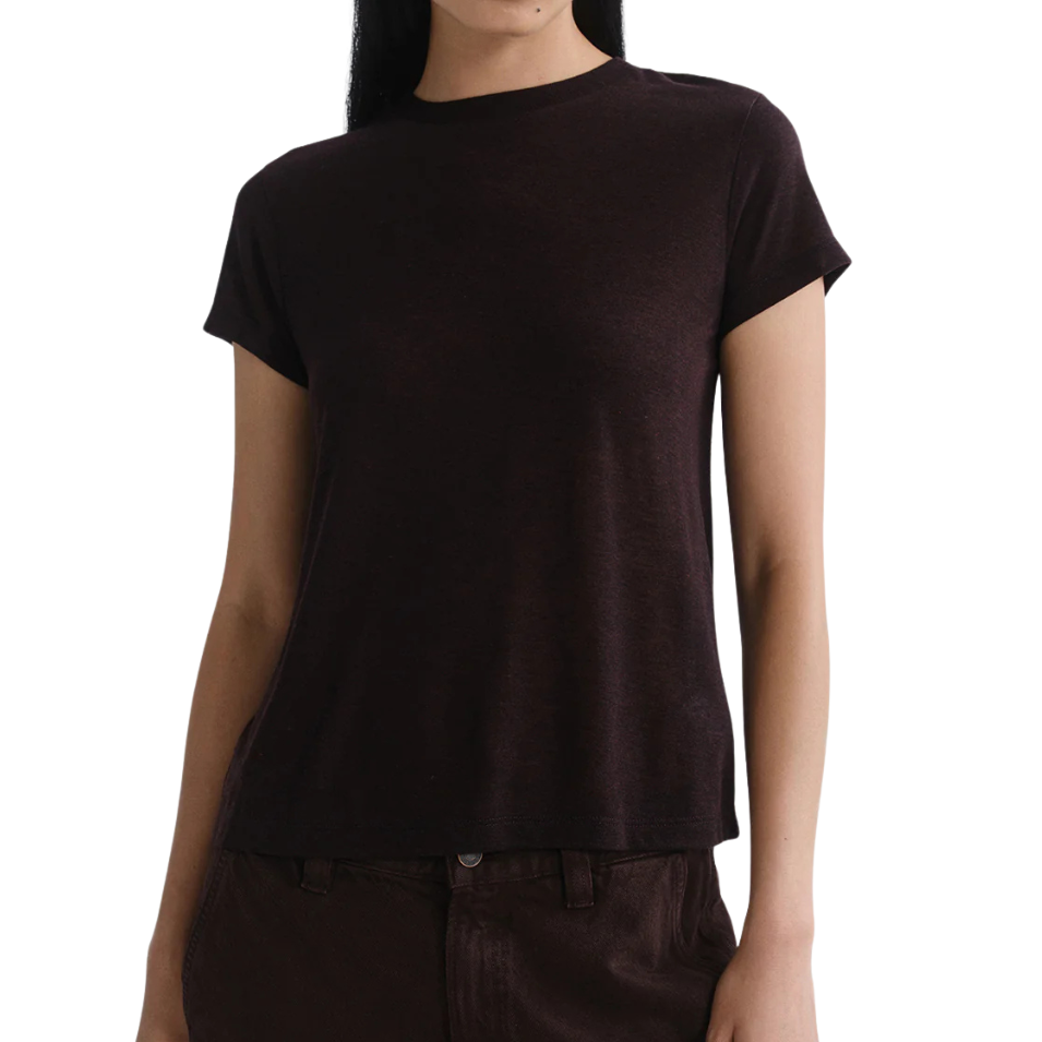 Long Line Adine Tee Plum