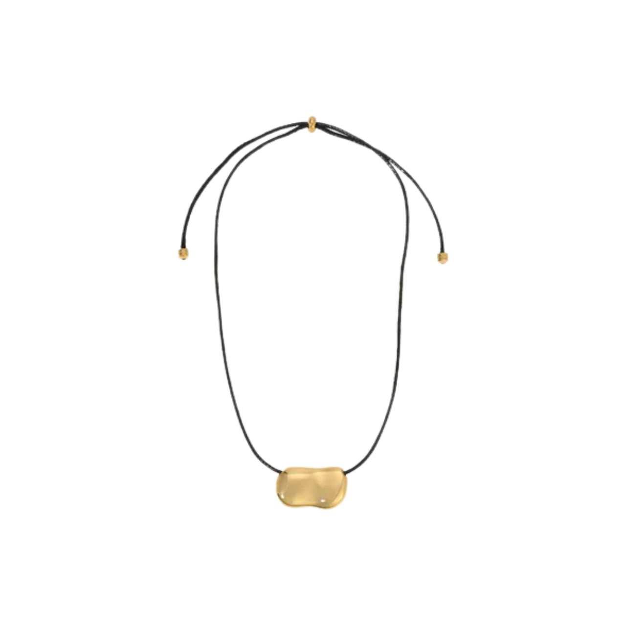 Pebble Necklace Gold Black