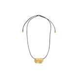 Pebble Necklace Gold Black