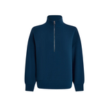 Mavis Mock Neck Sweat Sea Blue