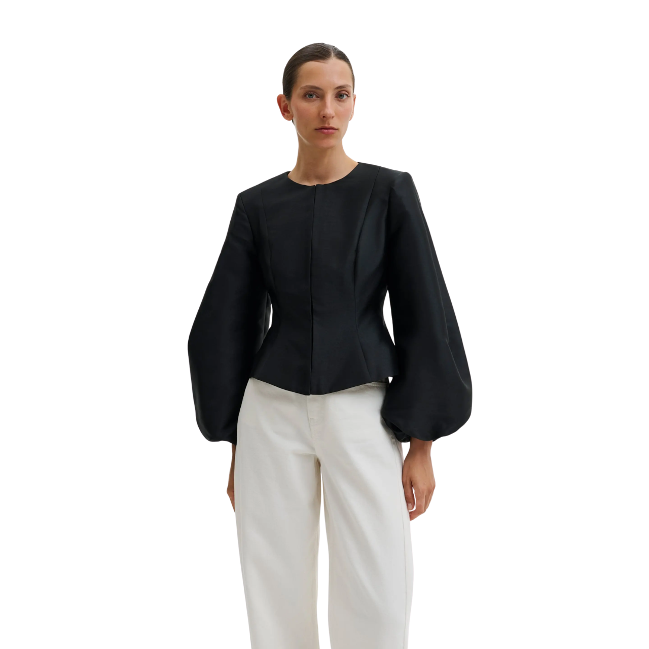 Vendela Balloon Sleeve Blouse Black