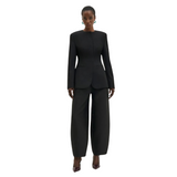 Smilla Barrel Leg Trousers Black