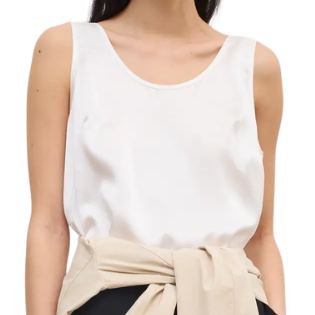 Silk Tank Top White