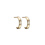 Facet 1/2 Hoops Gold