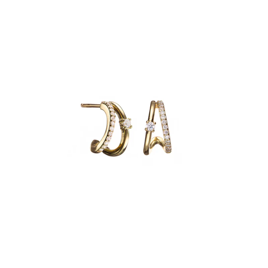 Lucia Mini Hoops Gold