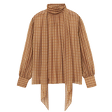 The Lantern Blouse Multi Plaid