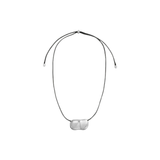 Pebble Necklace Silver Black