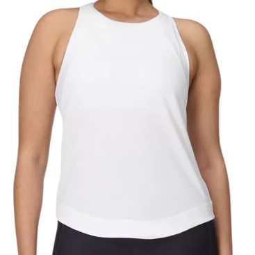 Breathe Easy Mesh Run Tank White