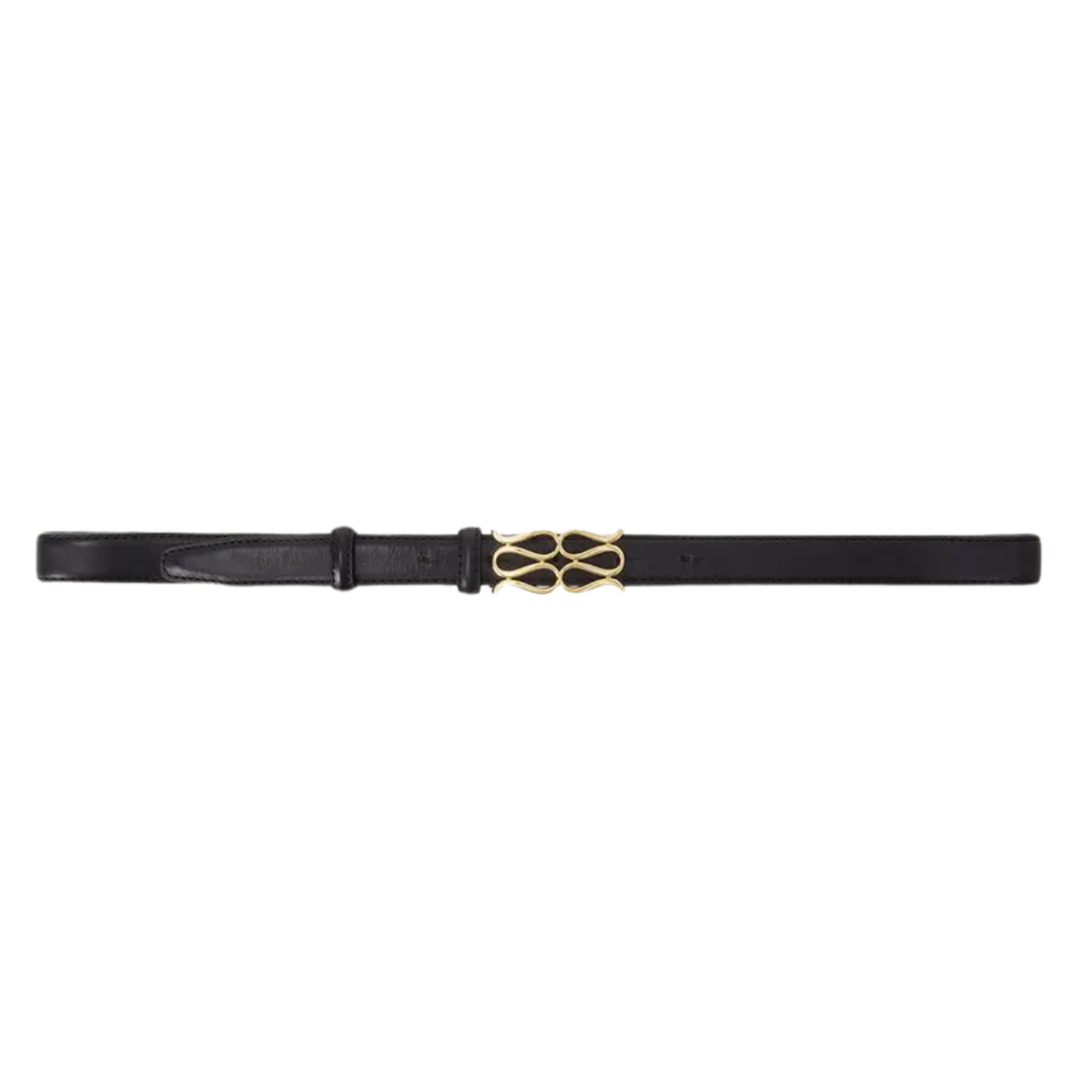 Monogram Leather Belt Black