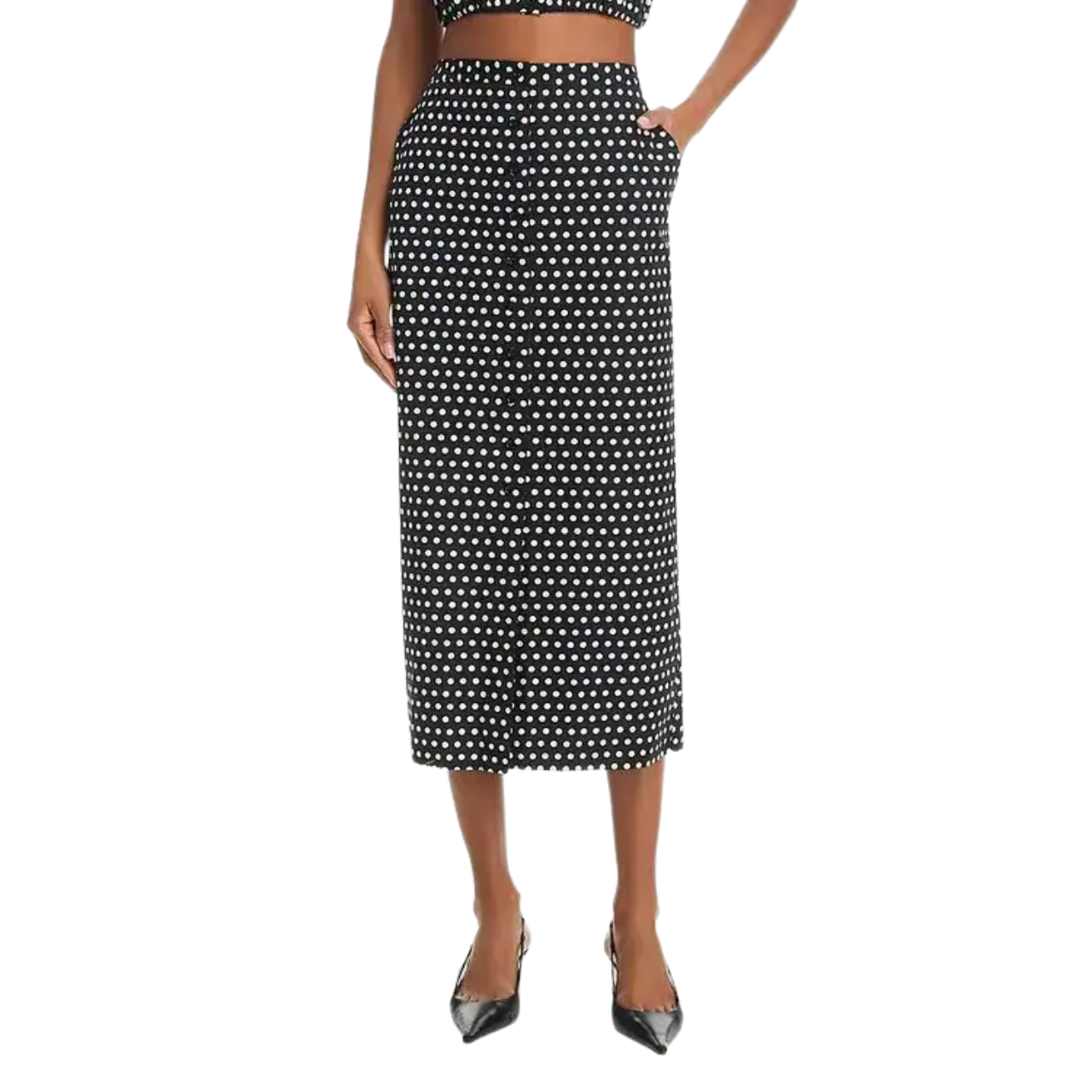 The Polka Dot Skirt Black