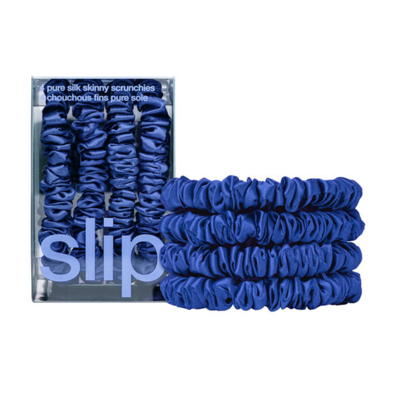 Skinny Scrunchies Set Of 4 Royal Blue