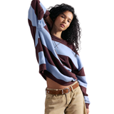 Classic Stripe Crew Wide Periwinkle