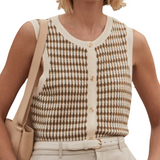 Aura Knit Top Egret/Olive
