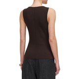 Rana Espresso Silk Stretch Tank Top