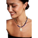 Deep Blue Necklace Golden Lapis