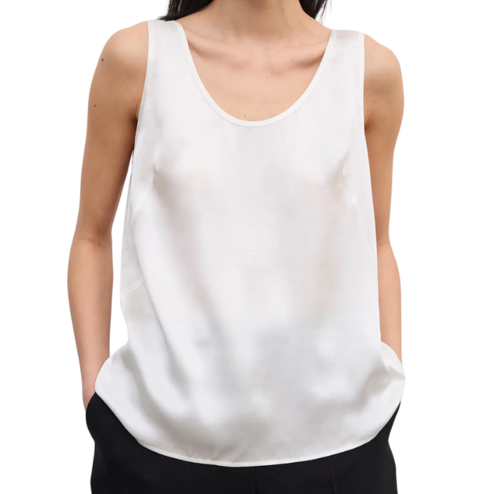 Silk Tank Top White