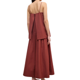 Cotton Strap Dress Red