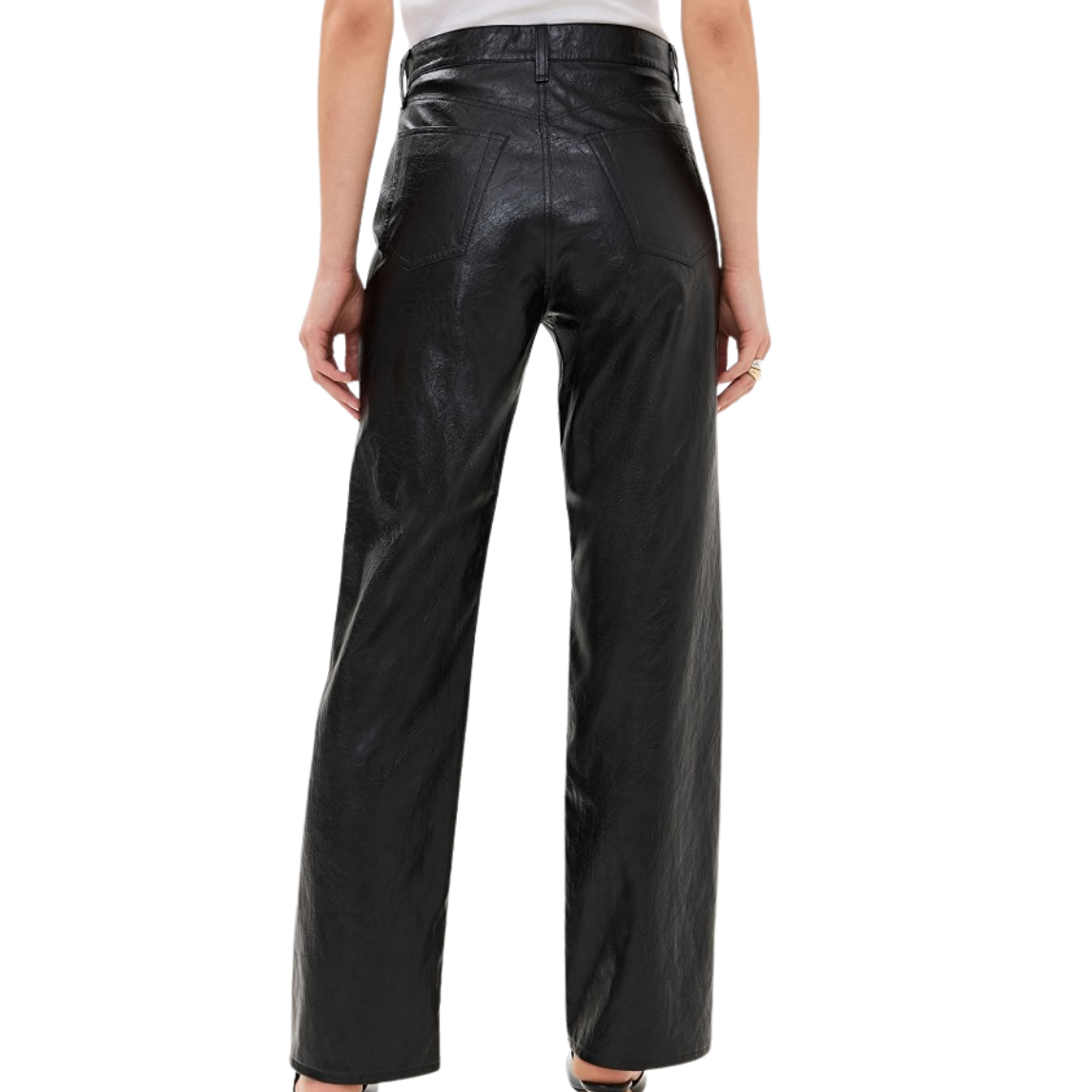 Faux Leather Shea Pants Black