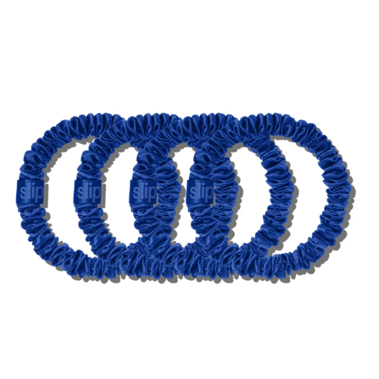 Skinny Scrunchies Set Of 4 Royal Blue