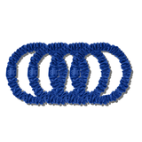 Skinny Scrunchies Set Of 4 Royal Blue