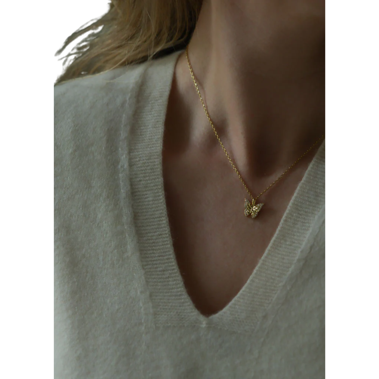 Butterfly Necklace Gold