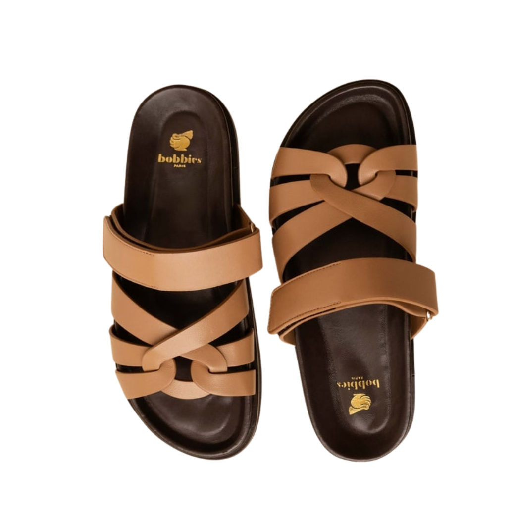Atlas Hazelnut Flat Sandals
