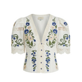 Countryside Embroidery Short Sleeve Blouse
