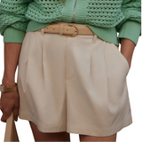 Tansy Woven Shorts Ivory