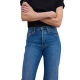 Dark Blue Straight Denim Jeans