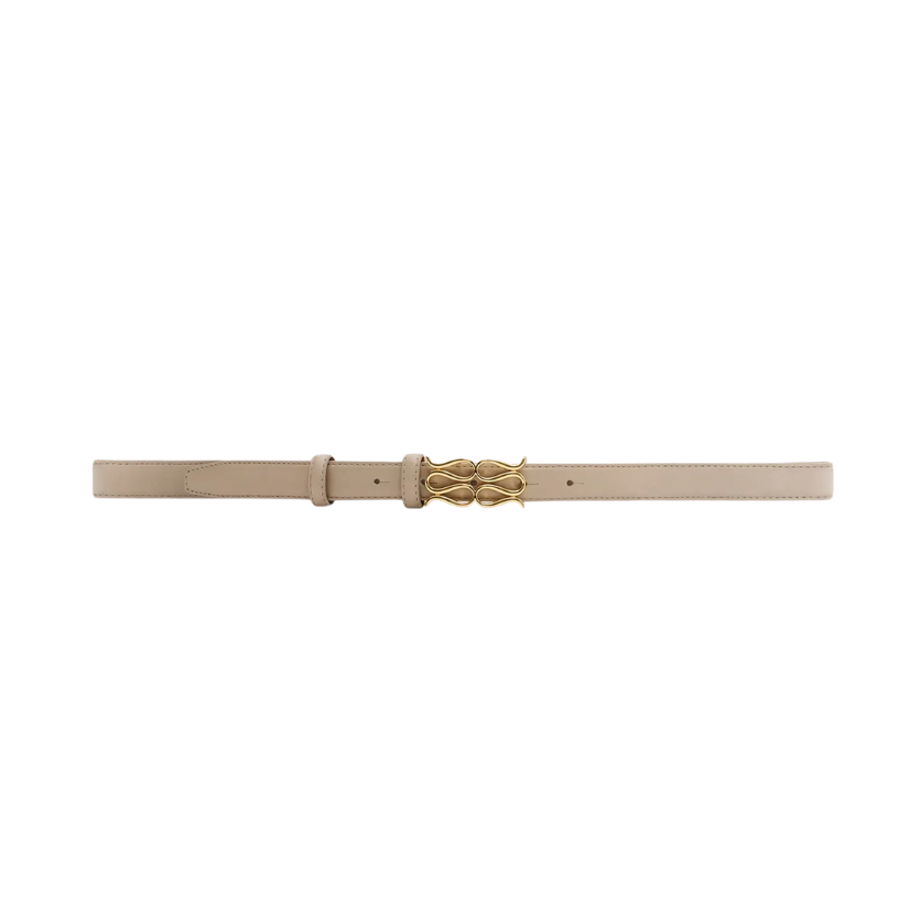 Monogram Leather Belt Light Taupe