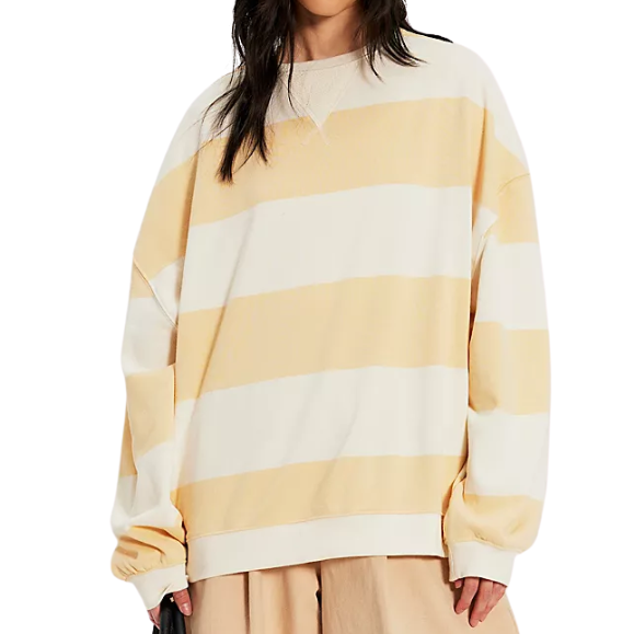 Classic Stripe Crew Wide Apricot