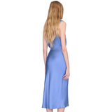 Bar Silk Skirt Storm Blue