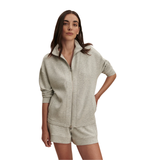 Arlene Zip Through Sweat Light Grey Marl