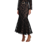 Black Lace Midi Skirt