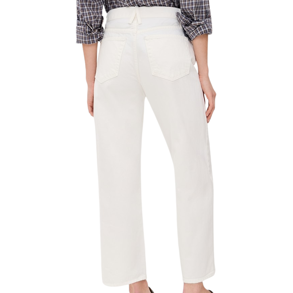 Jamie Ankle Curve White Jeans