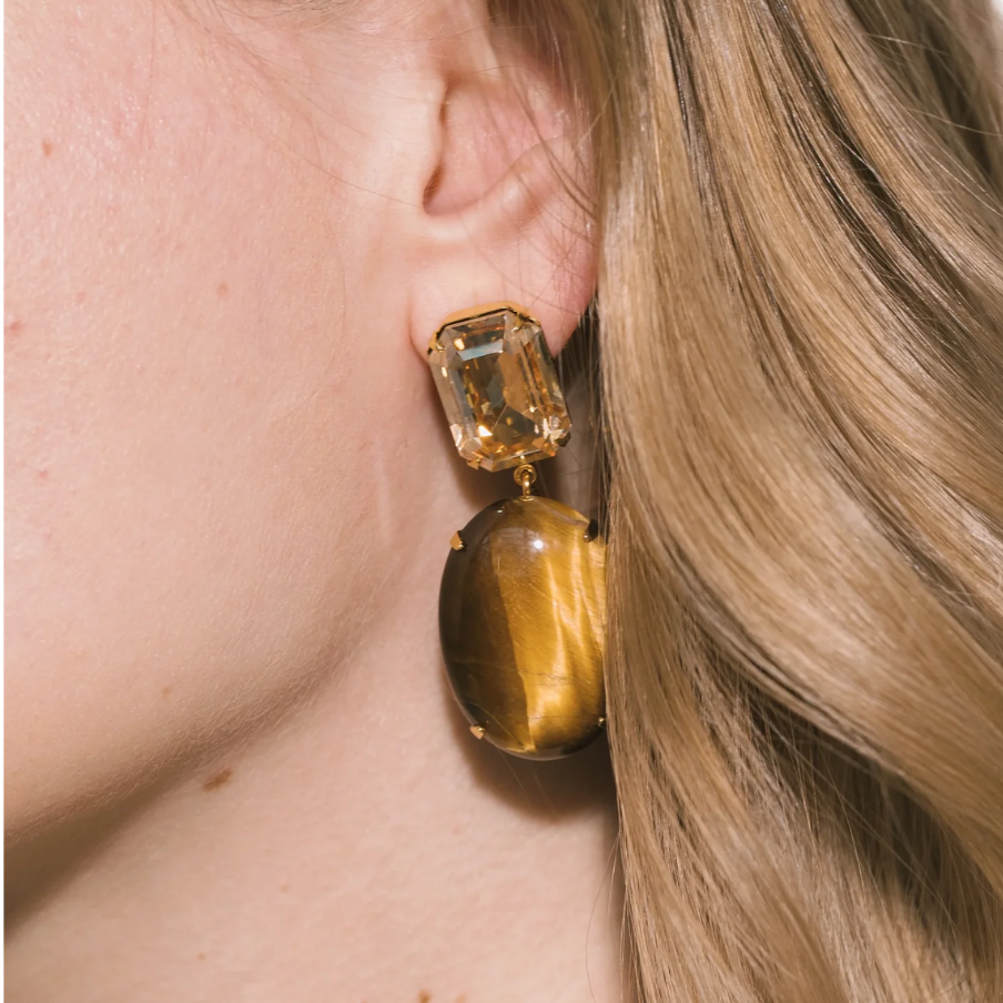 Xiomara Earrings Tigers Eye
