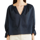 The Poet Navy Blouse