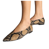 Moa Pointed Toe Flats Hazelnut
